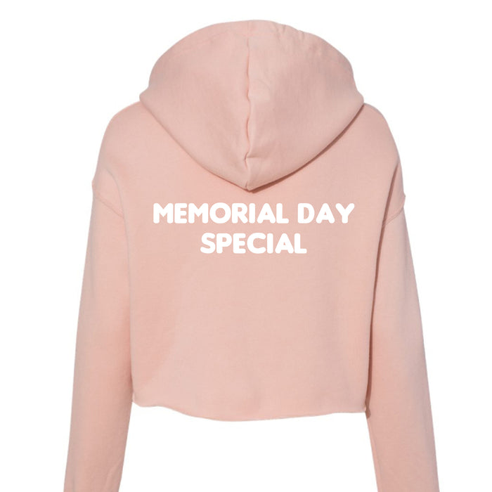 Bella Canvas Womens Cropped Fleece Hoodie - Memorial Day