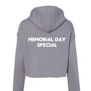 Bella Canvas Womens Cropped Fleece Hoodie - Memorial Day