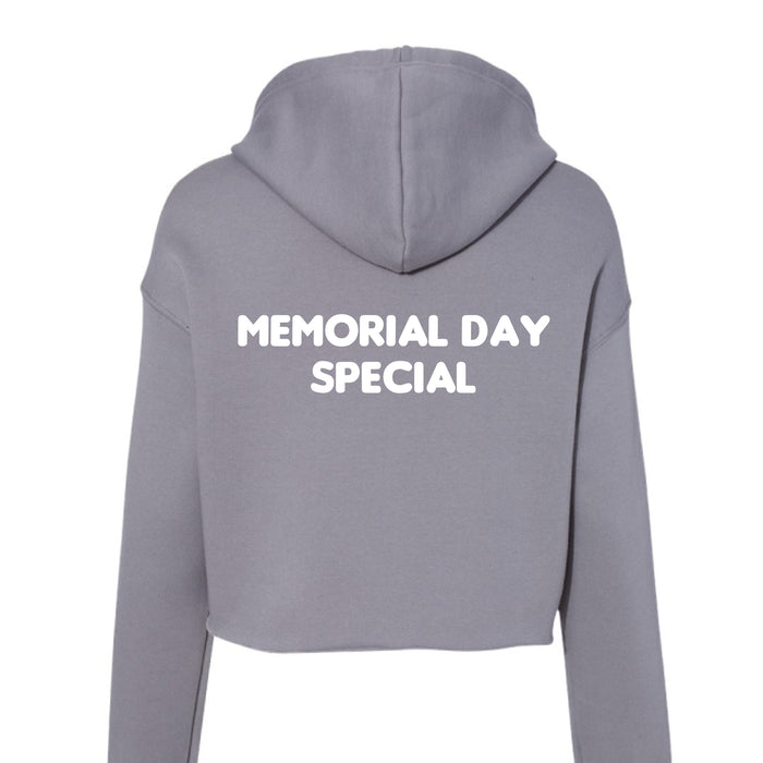 Bella Canvas Womens Cropped Fleece Hoodie - Memorial Day