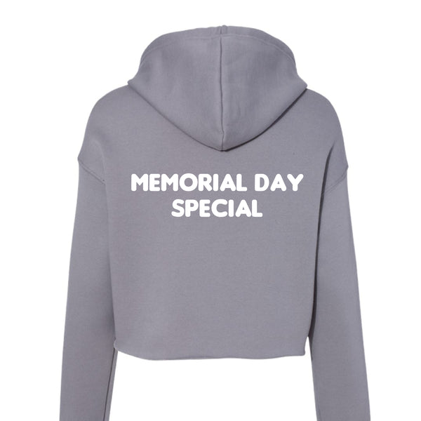 Bella Canvas Womens Cropped Fleece Hoodie - Memorial Day