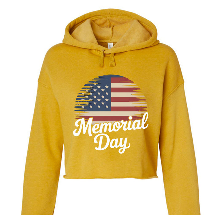 Bella Canvas Womens Cropped Fleece Hoodie - Memorial Day