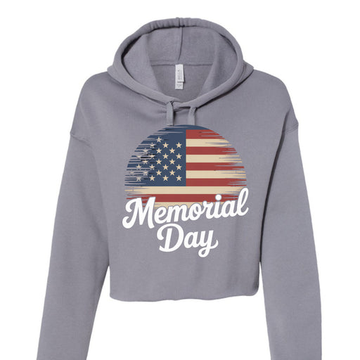 Bella Canvas Womens Cropped Fleece Hoodie - Memorial Day