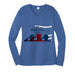 Womens Long Sleeve V-Neck Tee - Memorial Day