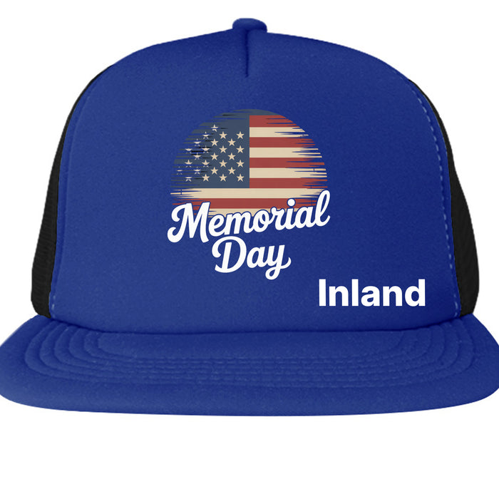 Mens Flat Bill Snapback Trucker Cap - Memorial Day