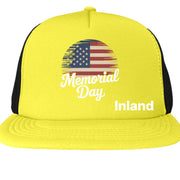 Mens Flat Bill Snapback Trucker Cap - Memorial Day