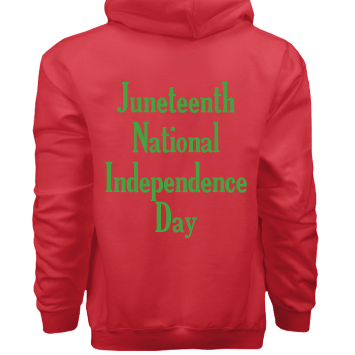Hanes Mens Cotton Pullover Hood Juneteenth National Independence Day