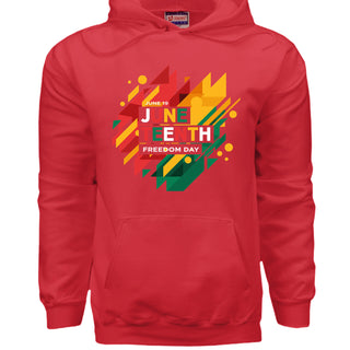 Hanes Mens Cotton Pullover Hood Juneteenth National Independence Day
