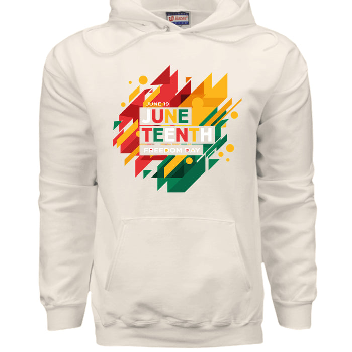Hanes Mens Cotton Pullover Hood Juneteenth National Independence Day