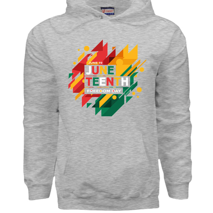 Hanes Mens Cotton Pullover Hood Juneteenth National Independence Day