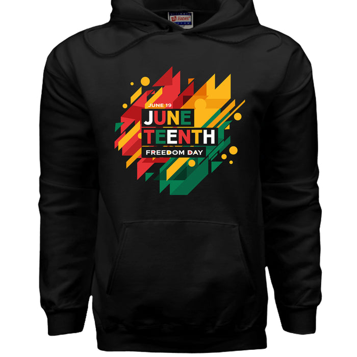 Hanes Mens Cotton Pullover Hood Juneteenth National Independence Day