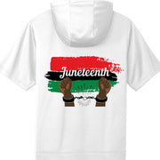Fleece Short Sleeve Hooded Pullover Celebrate Juneteenth Day For Mens