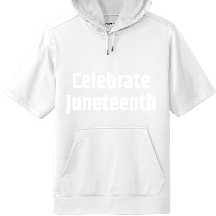 Fleece Short Sleeve Hooded Pullover Celebrate Juneteenth Day For Mens