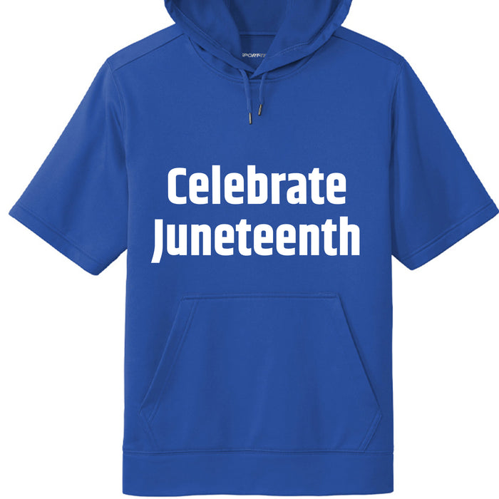 Fleece Short Sleeve Hooded Pullover Celebrate Juneteenth Day For Mens