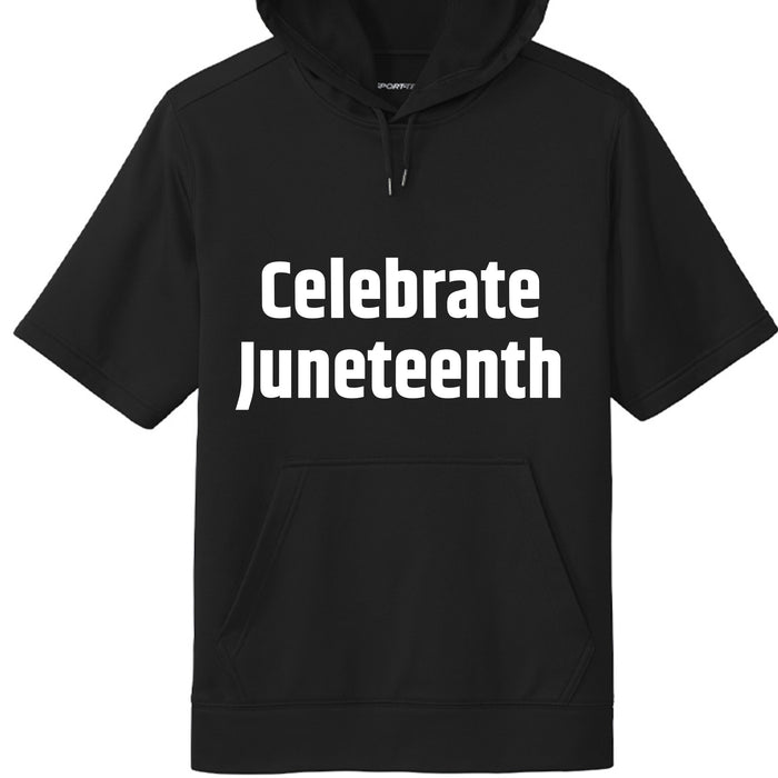 Fleece Short Sleeve Hooded Pullover Celebrate Juneteenth Day For Mens