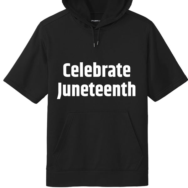Fleece Short Sleeve Hooded Pullover Celebrate Juneteenth Day For Mens