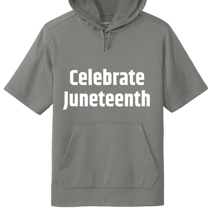 Fleece Short Sleeve Hooded Pullover Celebrate Juneteenth Day For Mens