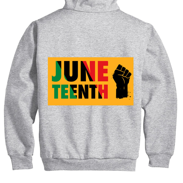 Full-Zip Hooded Sweatshirt With Thermal Lining For Mens JUNETEENTH FREE