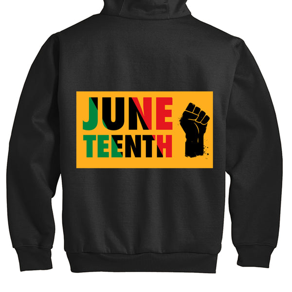 Full-Zip Hooded Sweatshirt With Thermal Lining For Mens JUNETEENTH FREE