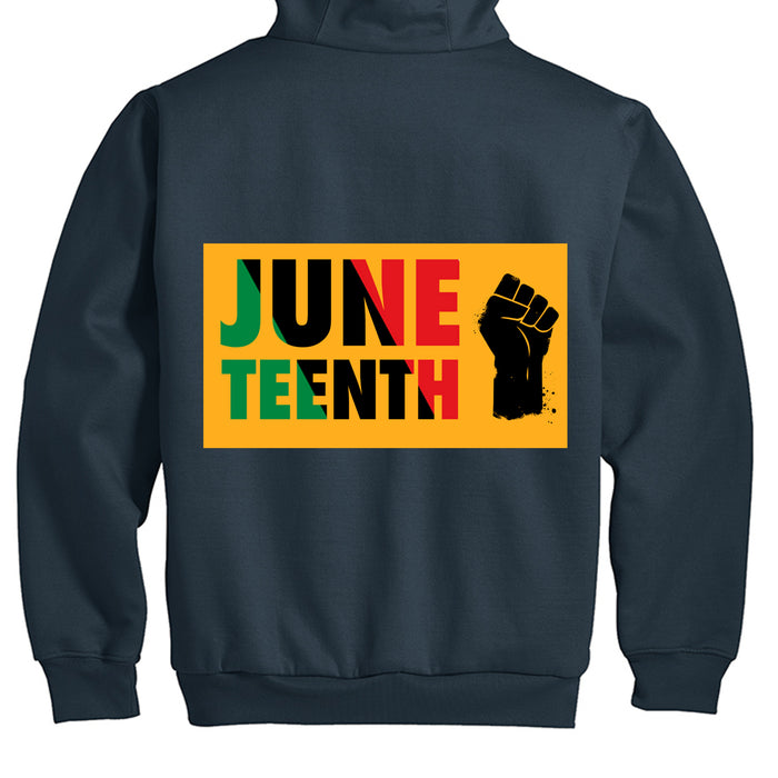 Full-Zip Hooded Sweatshirt With Thermal Lining For Mens JUNETEENTH FREE