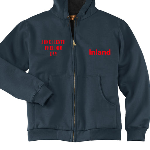 Full-Zip Hooded Sweatshirt With Thermal Lining For Mens JUNETEENTH FREE