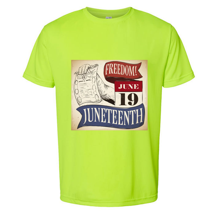 Polyester Performance T-Shirt For Mens Juneteenth 19 Day Special