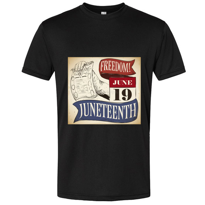 Polyester Performance T-Shirt For Mens Juneteenth 19 Day Special