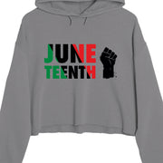 Lane Seven LS12000 Ladies' Crop Hooded Sweatshirt Juneteenth Day