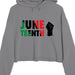 Lane Seven LS12000 Ladies' Crop Hooded Sweatshirt Juneteenth Day