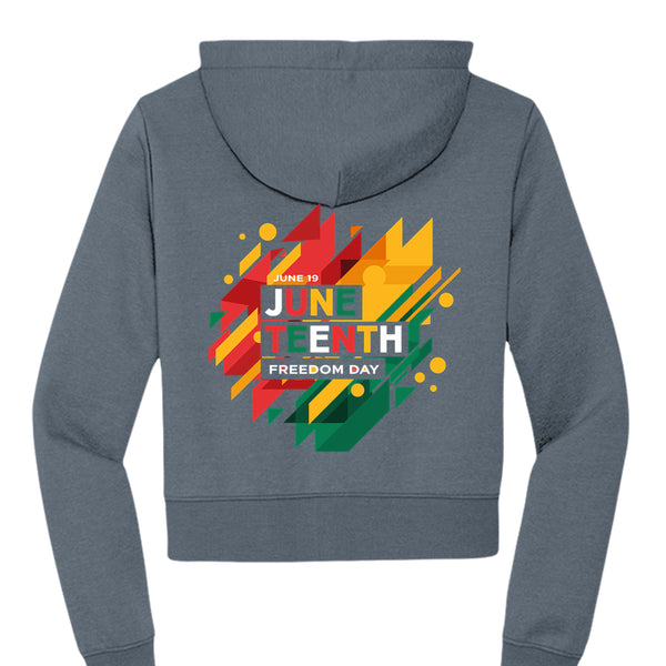 Womens Fleece Full-Zip Hoodie DT6103 - Juneteenth Day