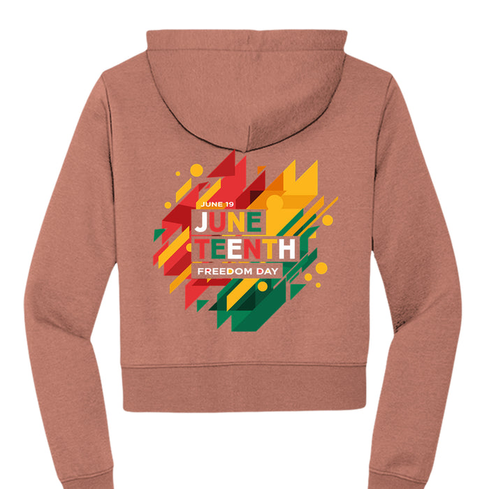 Womens Fleece Full-Zip Hoodie DT6103 - Juneteenth Day