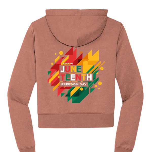Womens Fleece Full-Zip Hoodie DT6103 - Juneteenth Day