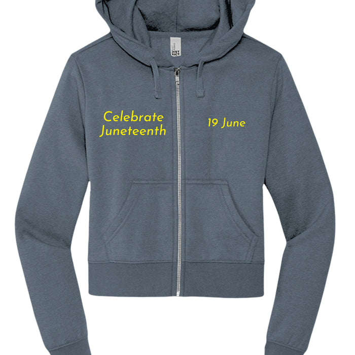 Womens Fleece Full-Zip Hoodie DT6103 - Juneteenth Day