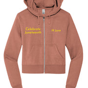 Womens Fleece Full-Zip Hoodie DT6103 - Juneteenth Day