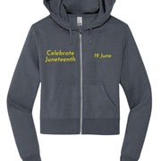 Womens Fleece Full-Zip Hoodie DT6103 - Juneteenth Day