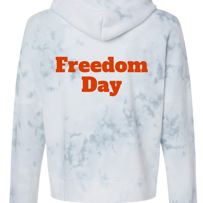 8853 Women's Crop Hooded Sweatshirt - Juneteenth Freedom Day