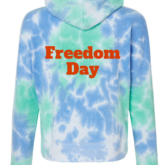 8853 Women's Crop Hooded Sweatshirt - Juneteenth Freedom Day