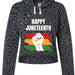 8853 Women's Crop Hooded Sweatshirt - Juneteenth Freedom Day