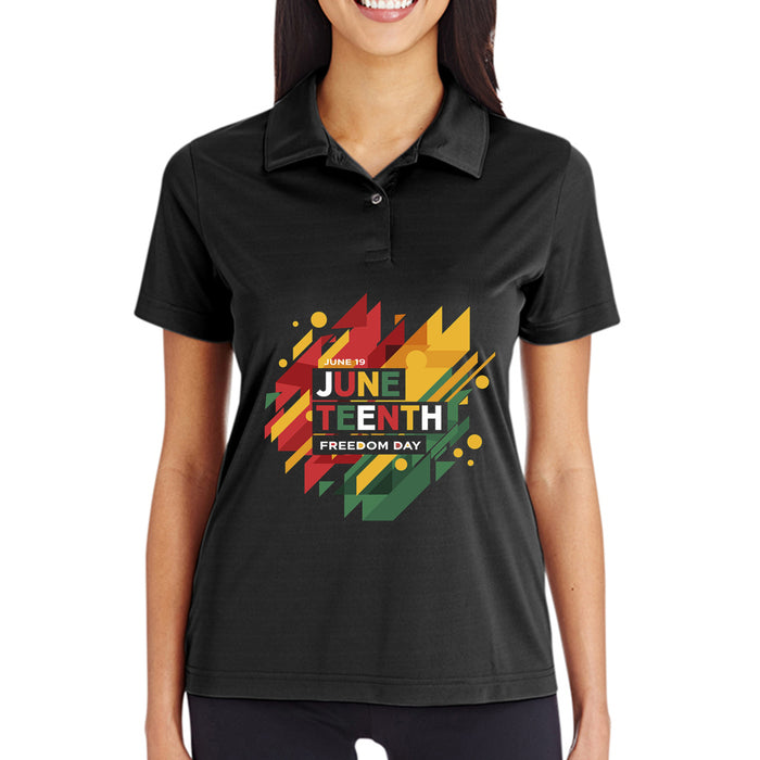 TT51W Ladies' Zone Performance Polo - Juneteenth Day