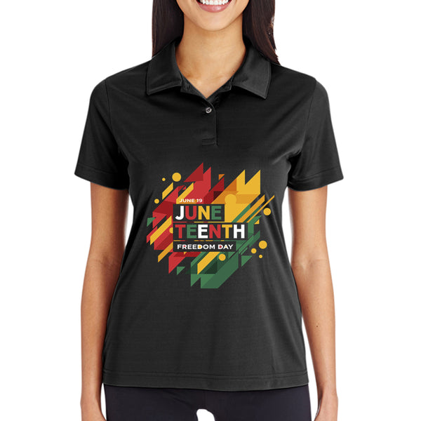 TT51W Ladies' Zone Performance Polo - Juneteenth Day