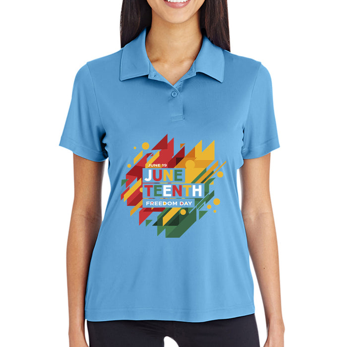 TT51W Ladies' Zone Performance Polo - Juneteenth Day