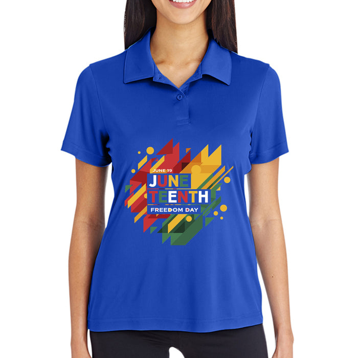 TT51W Ladies' Zone Performance Polo - Juneteenth Day