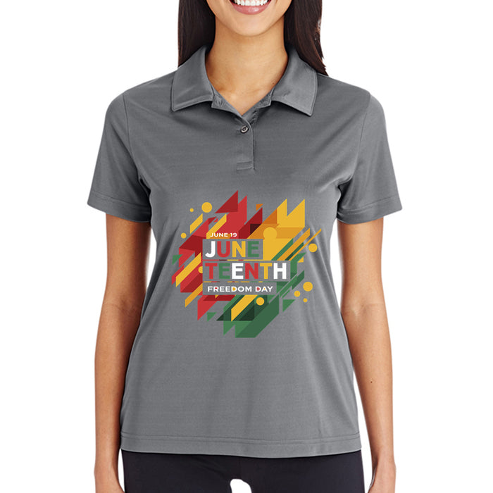 TT51W Ladies' Zone Performance Polo - Juneteenth Day