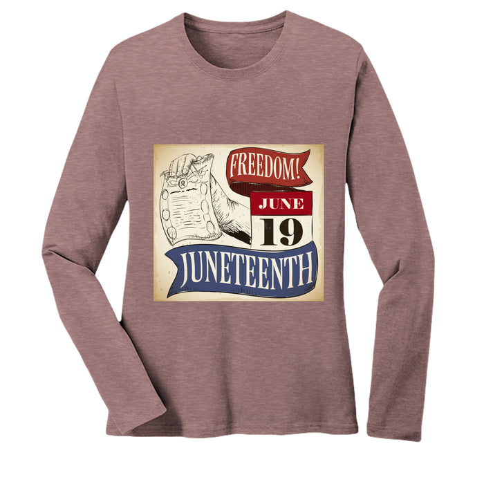 B6500 Ladies' Jersey Long-Sleeve T-Shirt Juneteenth Day