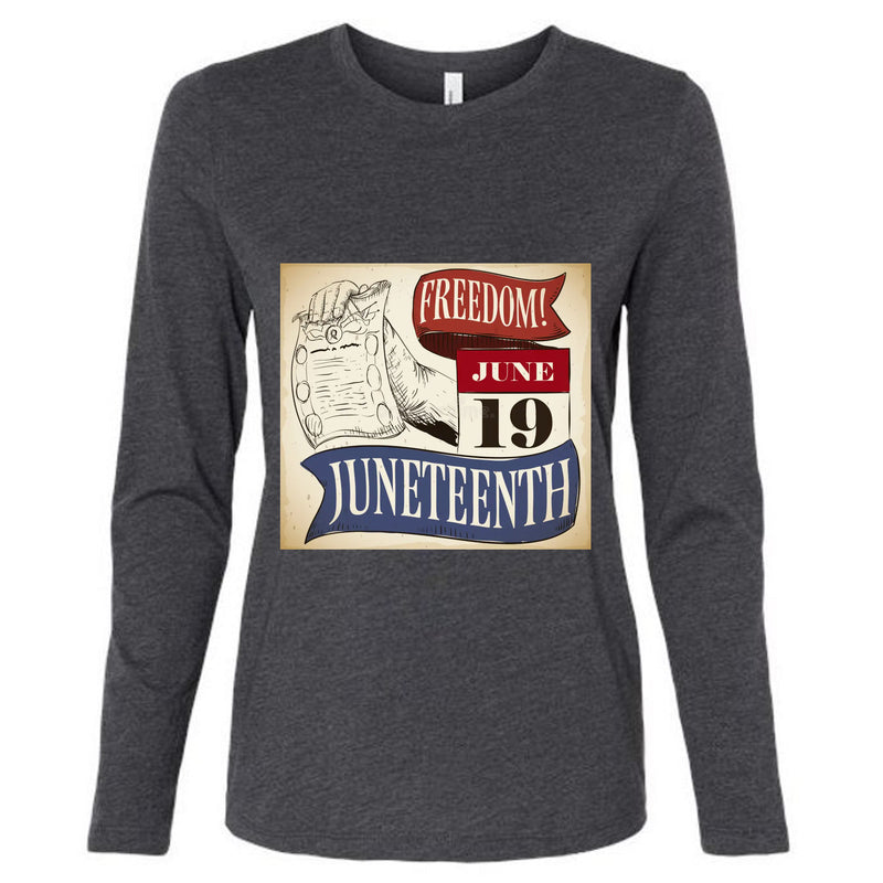 B6500 Ladies' Jersey Long-Sleeve T-Shirt Juneteenth Day