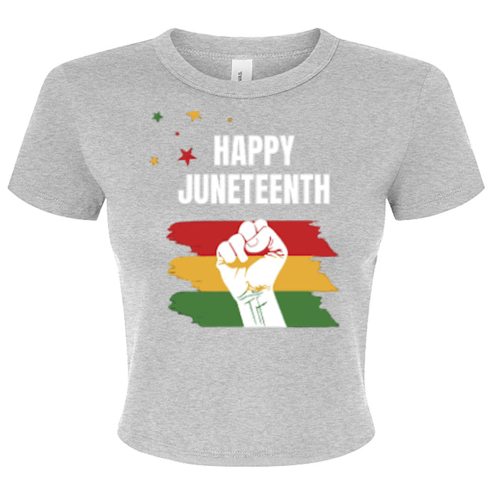 Canvas 1010BE Ladies' Micro Ribbed Baby Tee - Juneteenth Day