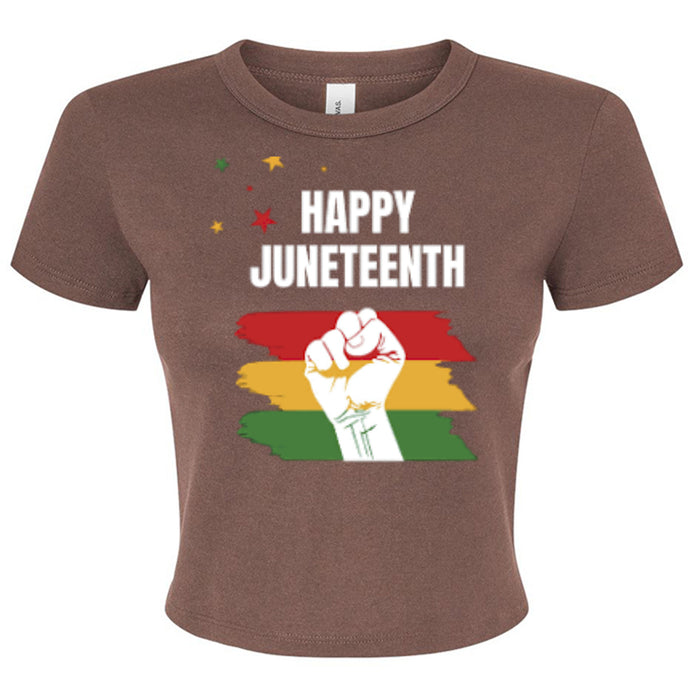 Canvas 1010BE Ladies' Micro Ribbed Baby Tee - Juneteenth Day