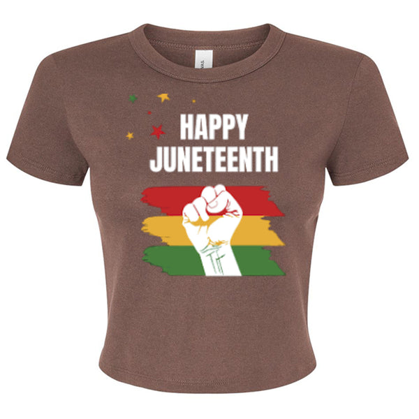 Canvas 1010BE Ladies' Micro Ribbed Baby Tee - Juneteenth Day