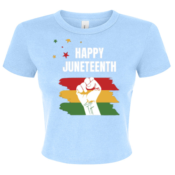 Canvas 1010BE Ladies' Micro Ribbed Baby Tee - Juneteenth Day