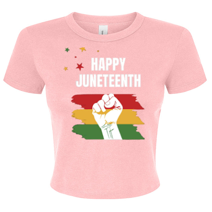 Canvas 1010BE Ladies' Micro Ribbed Baby Tee - Juneteenth Day