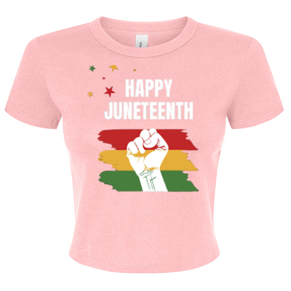Canvas 1010BE Ladies' Micro Ribbed Baby Tee - Juneteenth Day